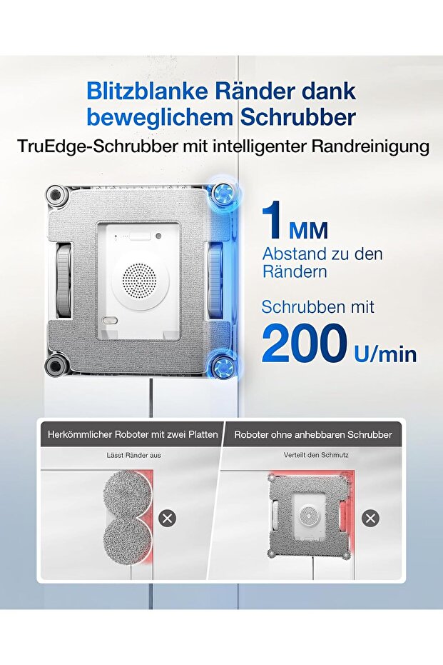 WINBOT W2S Omni Akıllı Cam Temizleme Robotu | TruEdge™ Teknolojisi,, Üçlü Su Püskürtme - 8