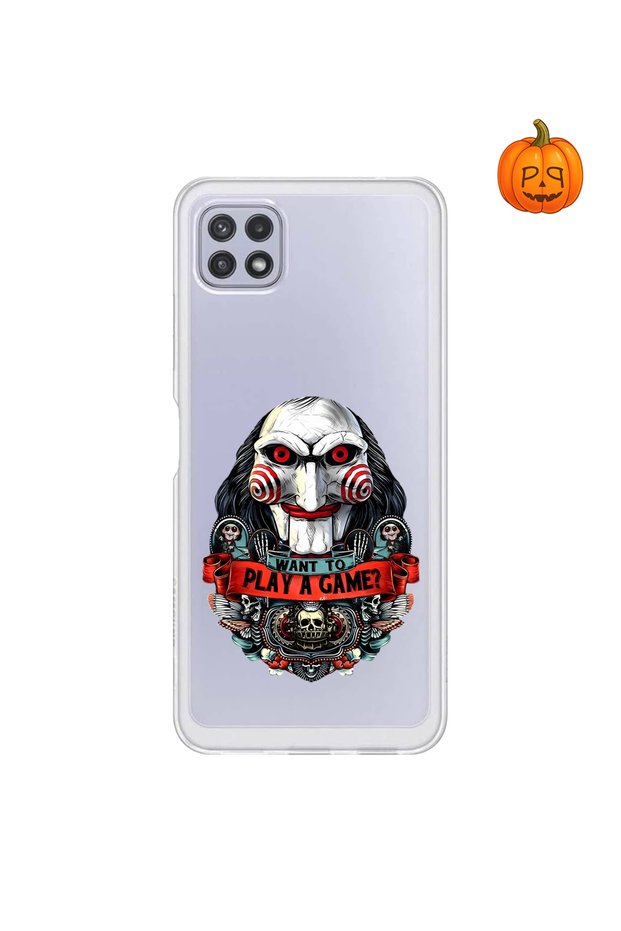 Dali Design Samsung Galaxy A22 Compatible Transparent Case Horror 7 Design