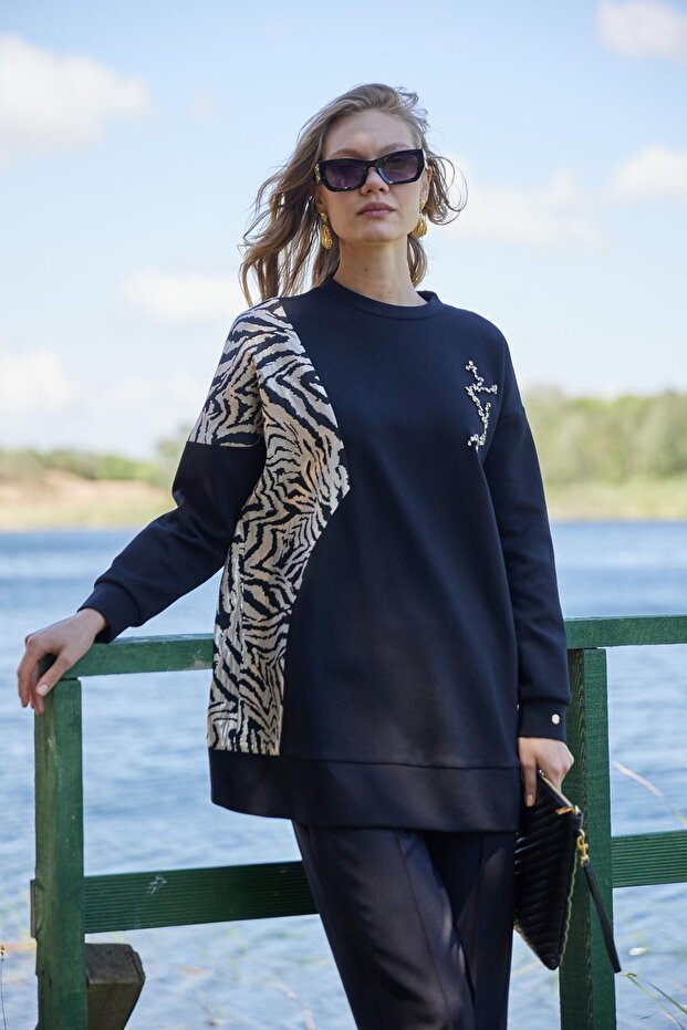 Premium By ZEBRA BROKARLI TAŞLI TUNİK - 2