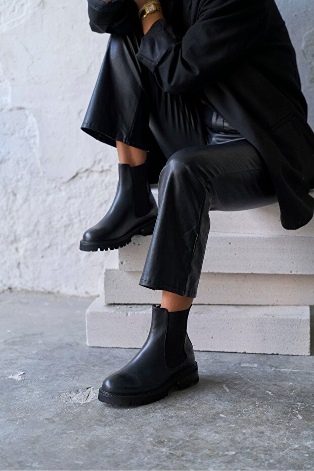 BETZ SİYAH DERİ BOT - 1