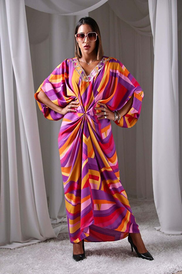Huescape kaftan dress