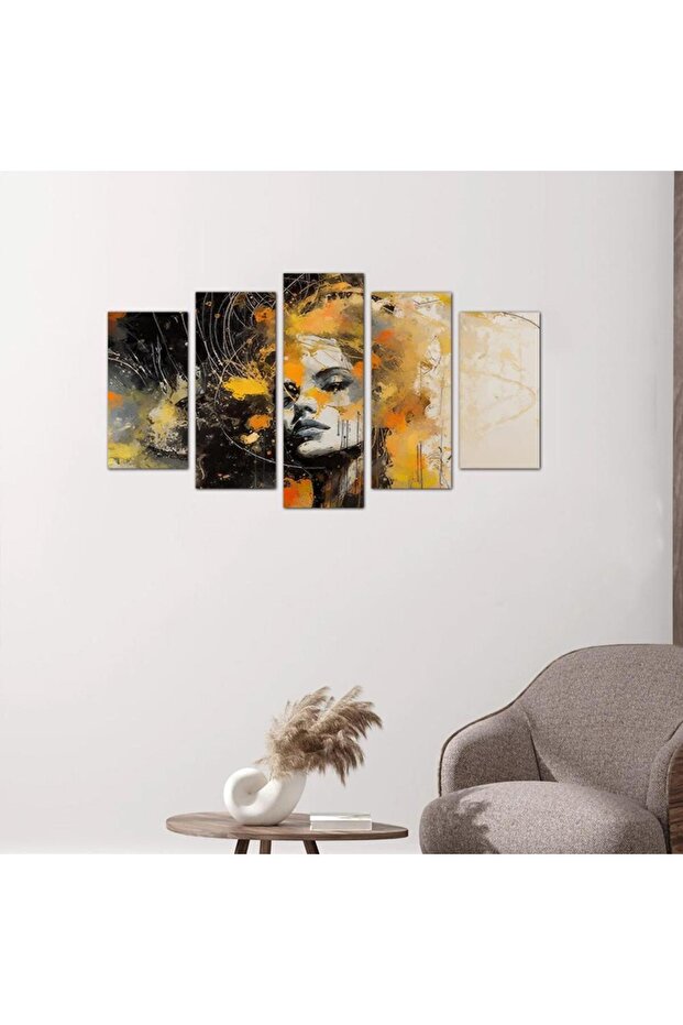 لوحه جداريه رسمة إمرأّه - ٢٤١٦١ - مقسمه خمسة قطع متدرجه - 1