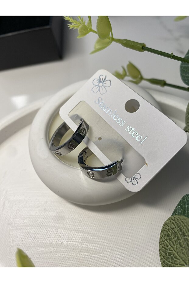 Çelik Küpe Silver - 2