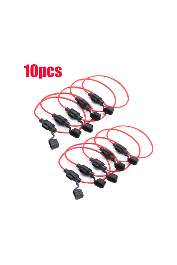 10pcs 10Pcs Car Fuse Holder Standard 12V Waterproof In Line Car Mini Blade Adapter Fuse Holder 30A D
