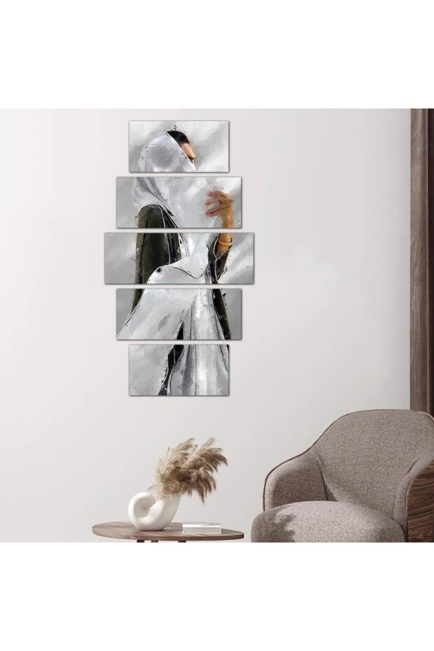 لوحه جداريه رسمة إمرأه - ٢٤٥٥٣ - مقسمه خمسة قطع متدرجه - 1