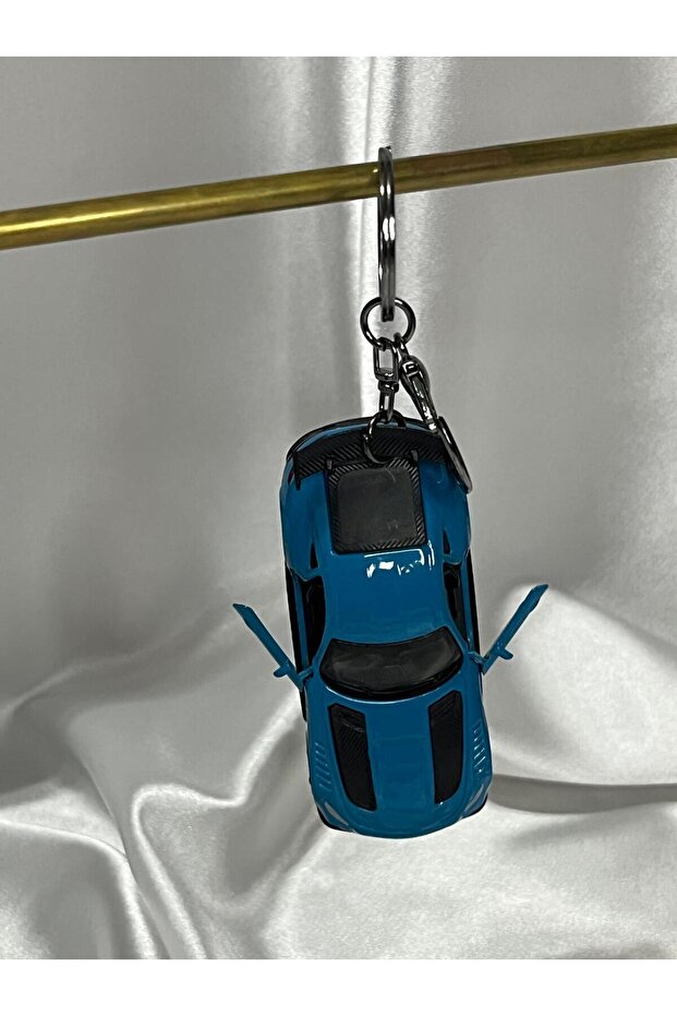 Blue Car Metal Keyring,Engine Keyring,Bag Accessory,Opening Doors