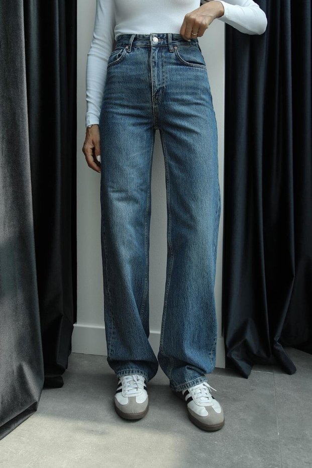 Women's Straight Washable Blue Jean Pants Utc001