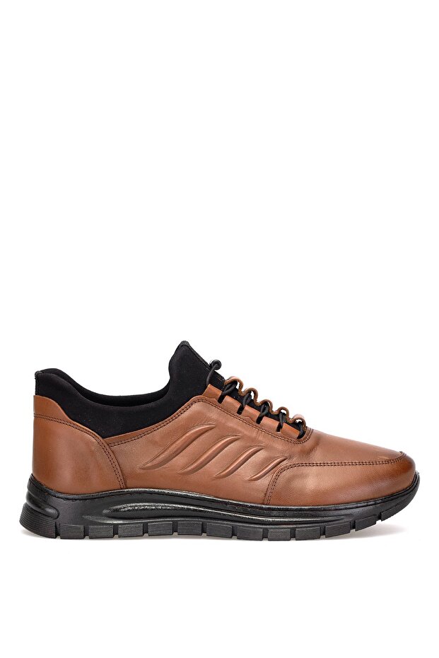 Elit Slbac02 Men's Genuine Leather Casual Shoes Tan