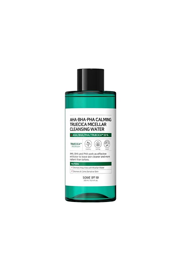 AHA BHA PHA Truecica Micellar Cleansing Water, 10.14Oz, Sensitive Skin, Calming