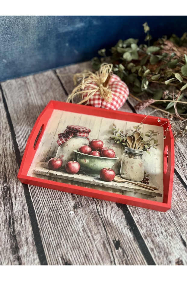Kitchen Patterned Mini Tray, Presentation Tray - 4