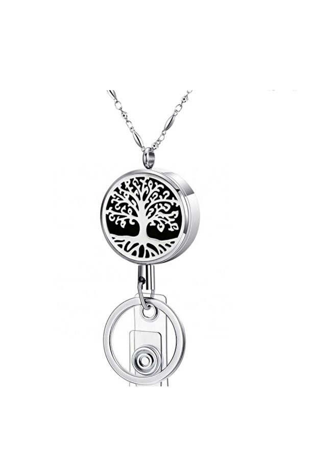 Multifunctional retractable diffuser medallion card holder keychain access card aromatherapy with pattern - 2