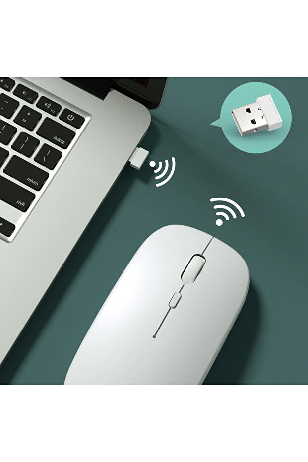Wireless Bluetooth Computer Mouse with Radio Band - CTMM (Green) - 10