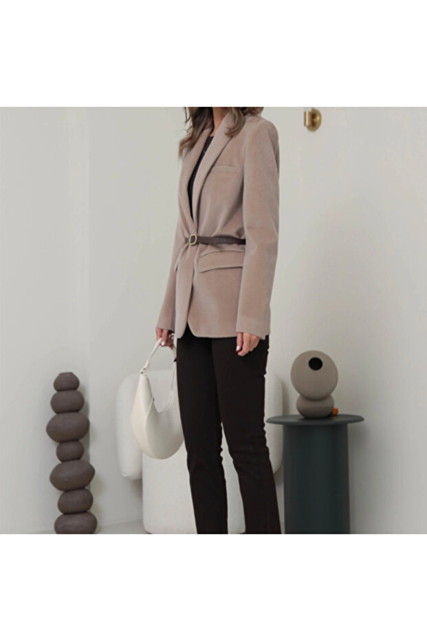 PELÜŞLÜ CEKET (VİZON) - 3