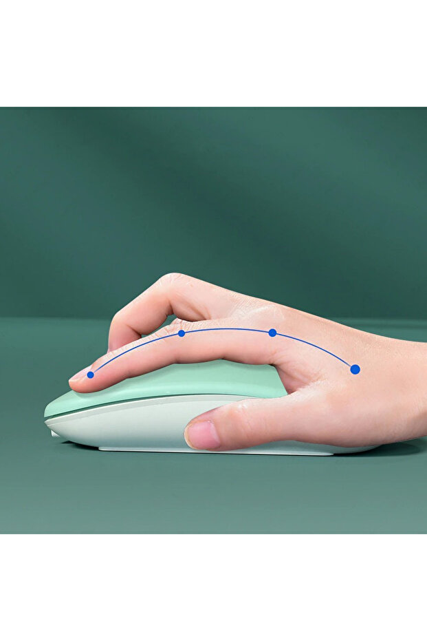 Wireless Bluetooth Computer Mouse with Radio Band - CTMM (Green) - 6