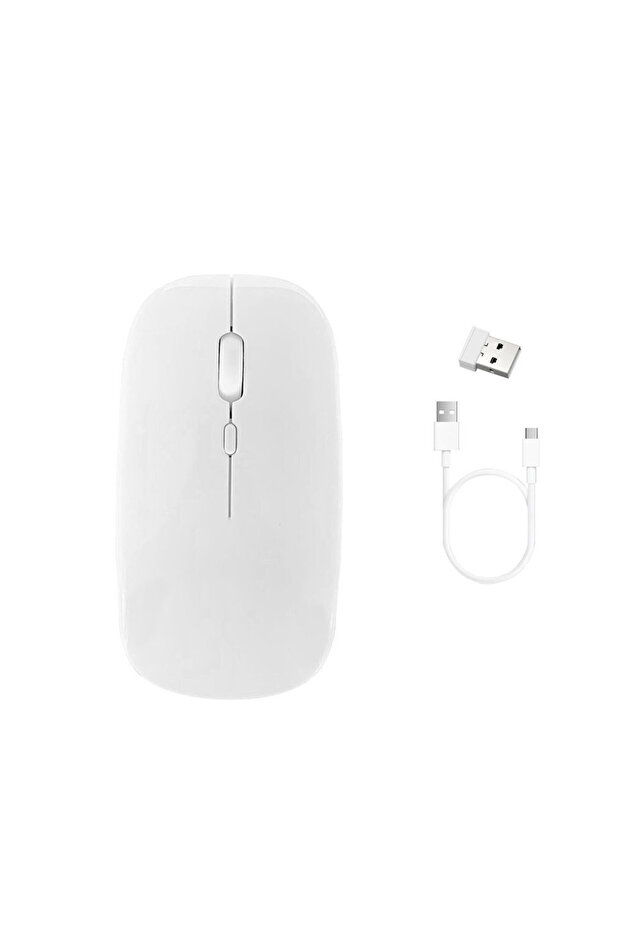 Wireless Bluetooth Computer Mouse with Radio Band - CTMM (White) - 1