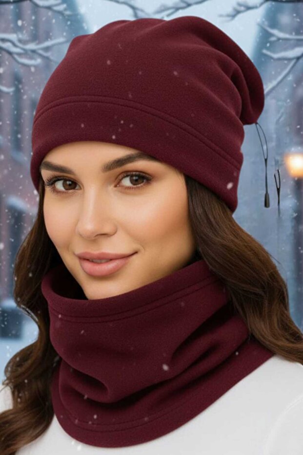Women's Fleece Beanie and Neck Warmer Set