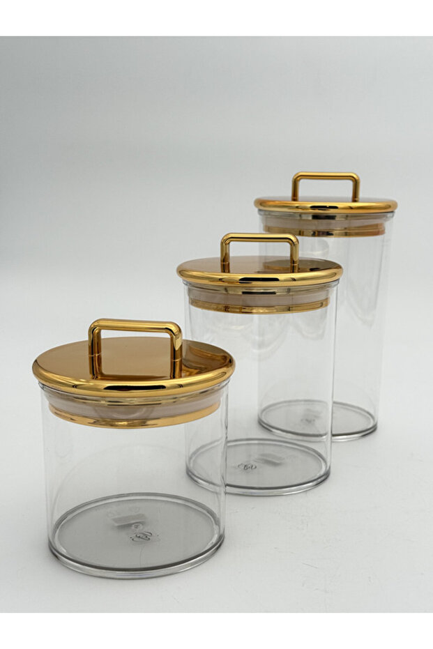 containers (set of 3) (L=800ML, M=600ML, S=400ML) (GOLD) - 2