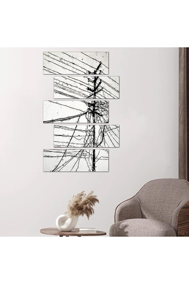 لوحه جداريه رسمة فنيه - ٢٤٥٨١ - مقسمه خمسة قطع متدرجه - 2