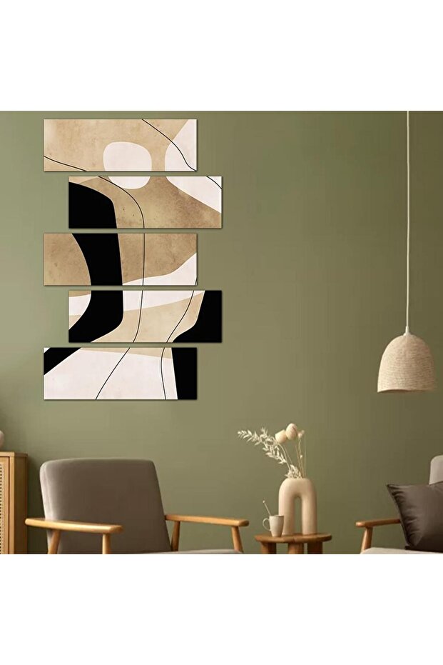 Modern Abstract Art Wall Panel - 24084 - Divided into five graduated pieces - 2