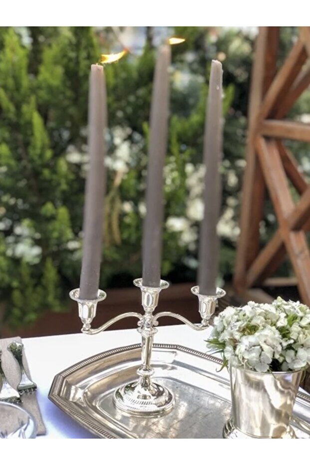 3 Kollu Gümüş Şamdan - 2