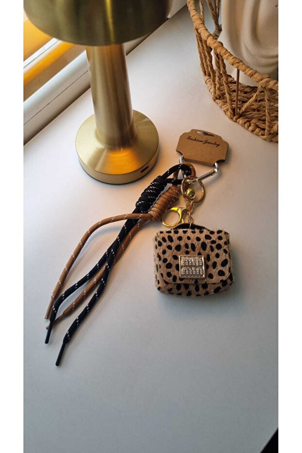 Leopar Çantalı Çanta Charmı - 1