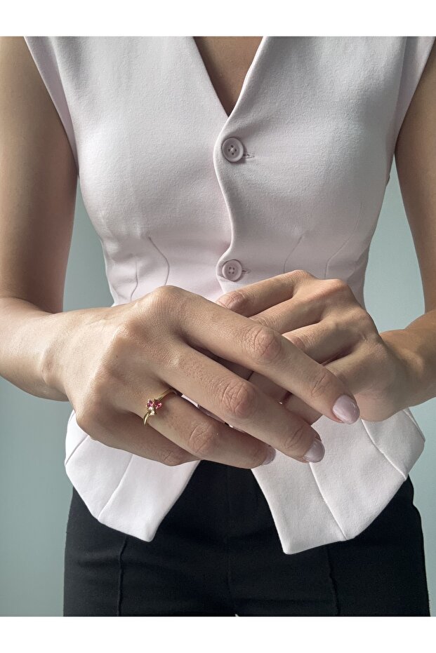 خاتم موديل الأميرة من الحجر الأحمر - 2