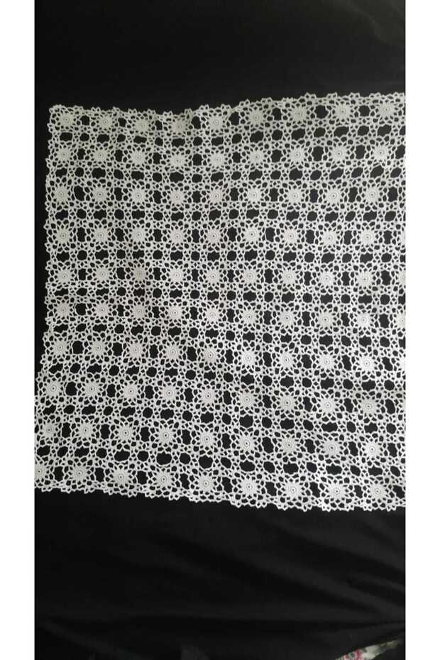 Hand Knitted Crochet 1 Piece (65*65) Hand Embroidered Cotton Thread/Handcrafted Dowry Lace/Vintage