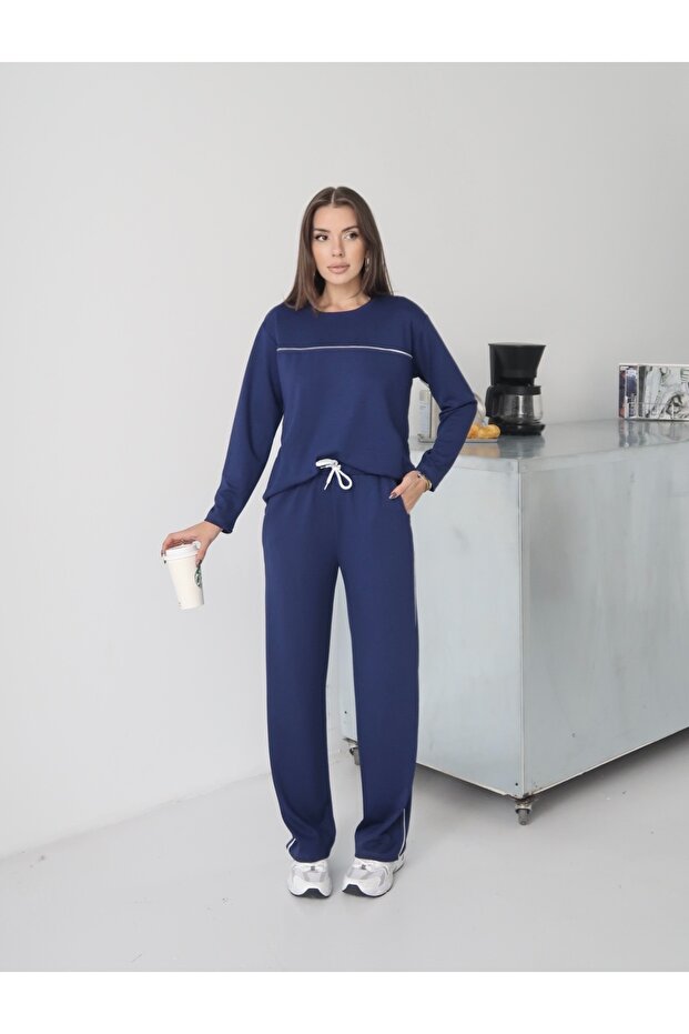 Women's Blake Modal Piping Detailed Top and Bottom Set