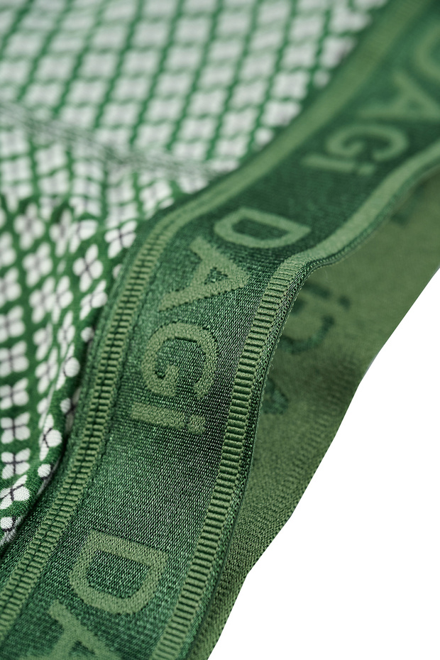 Yeşil 3'lü Desenli Micro Modal Boxer - 3