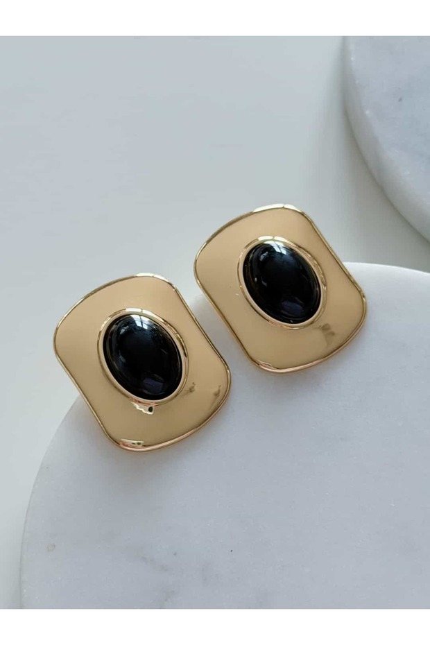 Steel Cornered Stud Earring