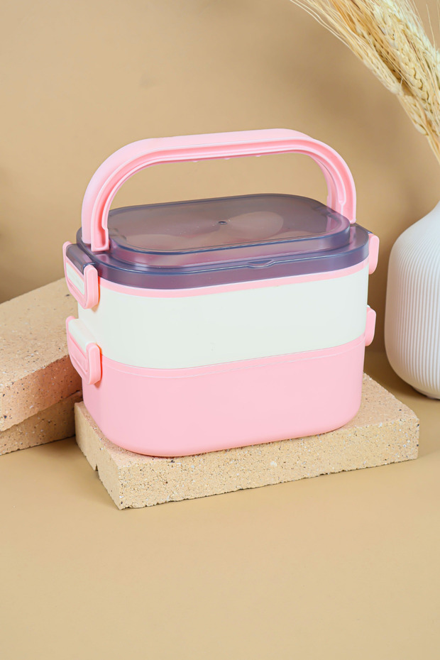 2-Layer Leakproof Carry-On Covered Lunch Nutrition Storage Container - Microwave Safe