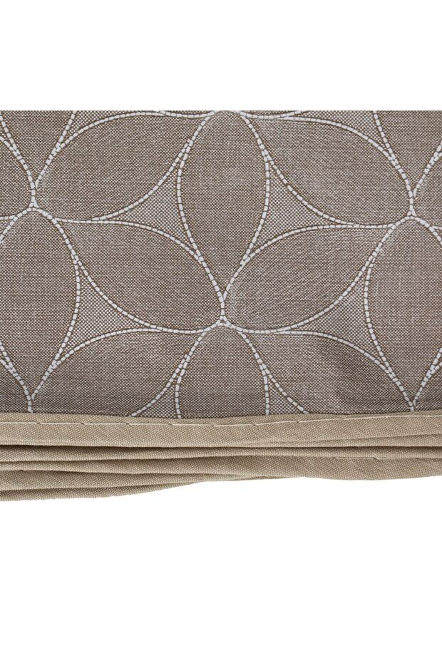 Beige Laminated Tablecloth with Leaf Pattern 180x140cm - 3