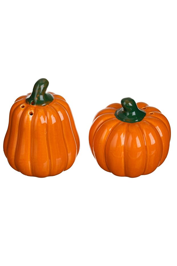 Ceramic Pumpkin Salt & Pepper Shaker Set - 2