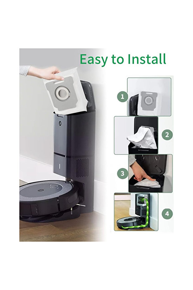 Dust Bag Replacement Set for Irobot Roomba E & İ Series I7+ I3+ I4+I6+I8+ J7+/Plus,E5 E6 E7-3 Pieces - 8