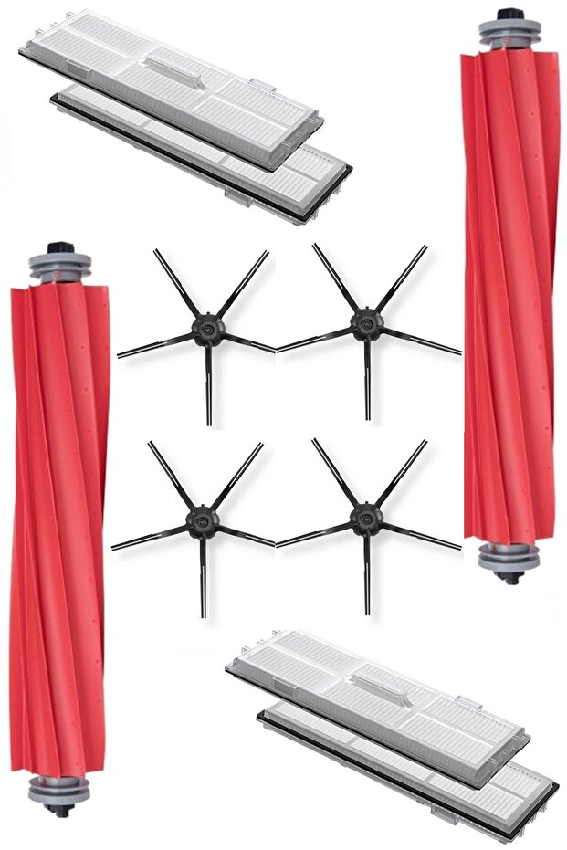 10 Piece Black Side Brush Set Compatible with Roborock S7 Maxv & Maxv Ultra