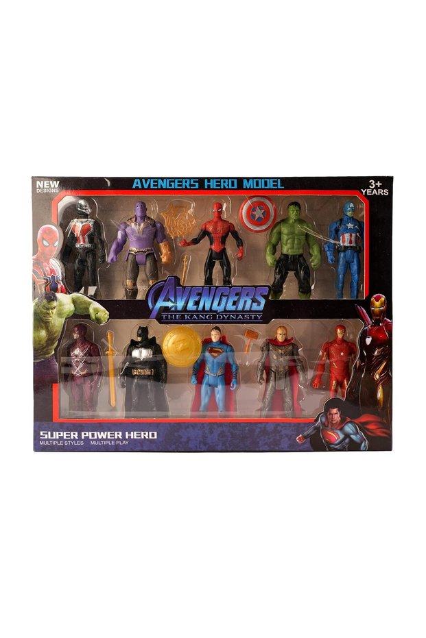 Avengers Toy Set of 10 | Super Hero Action Figures for Kids | Premium Avengers Toys