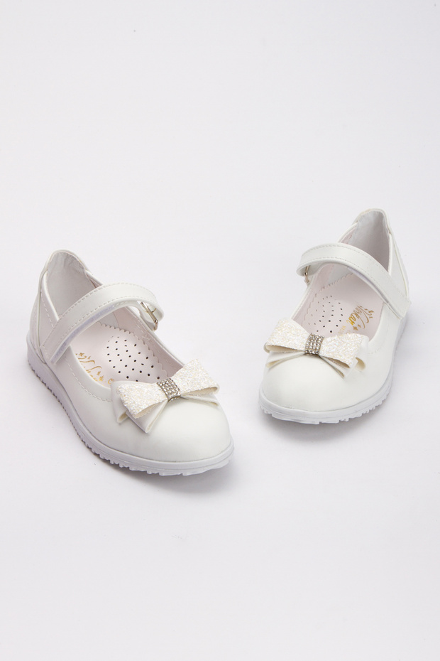 White Non-Slip Sole Girl Princess Ballerinas