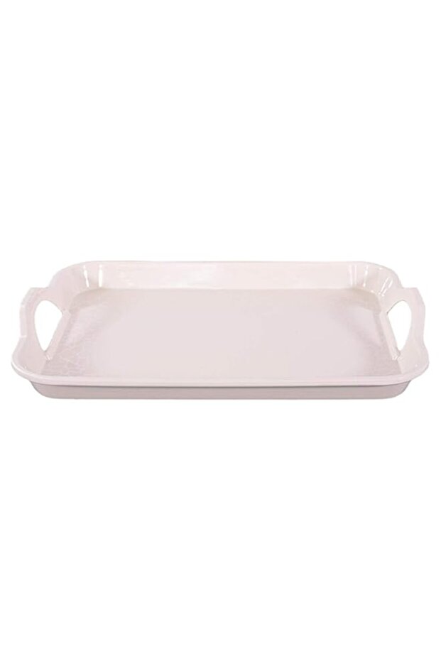 Royalford Plastic Serving Tray - 1 Piece, Off White