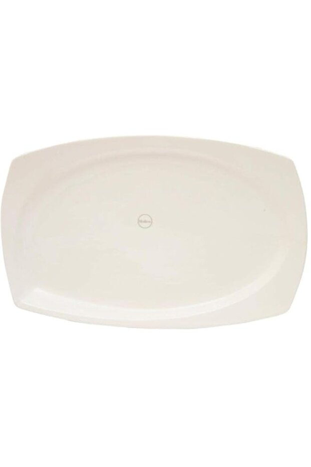 Shallow Bone China Nevel Platter, White, 14.5Inch, Jx52-A005-03