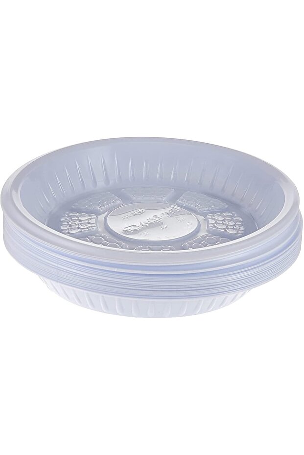 Disposable Food Serving Plastic Round Plate white 7 Inches, 25 Pieces