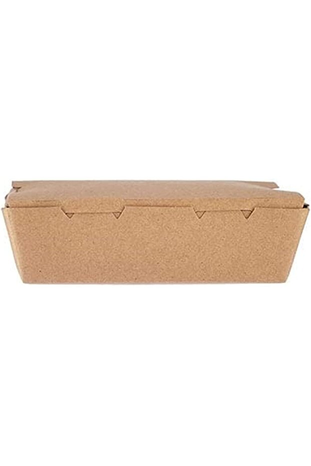 Disposable Kraft Food Lunch Box, Food Storage & Take away container 195mm, 5 Pieces