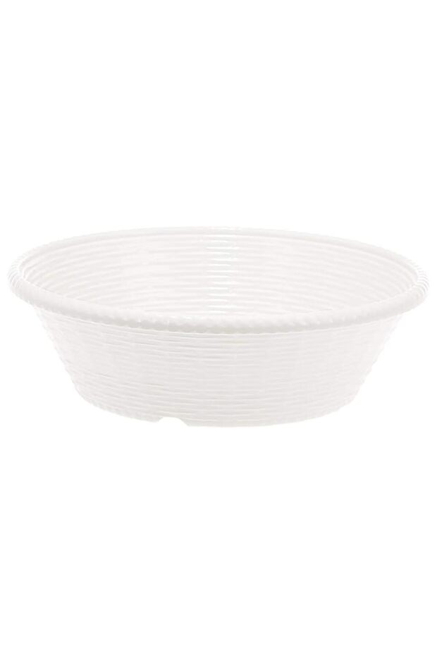 Verona Melamine Round Basket - 23 Cm - White