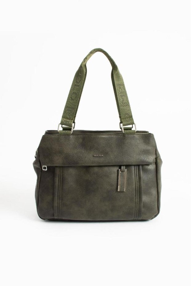 Faux Leather Women's Shoulder Bag 33*23 cm Crossbody Messenger Bag Multi-Pocket Vegan Leather Handbag