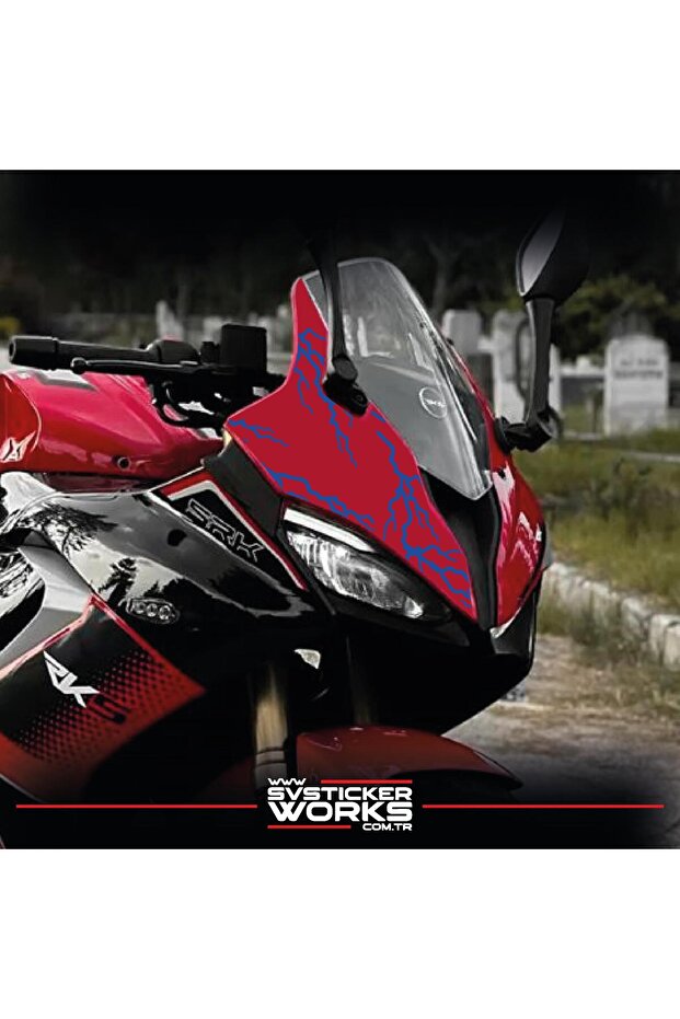 Rks Srk125R & 250Rs Sticker Covering Lightning Front Head Sticker Decorative Sticker