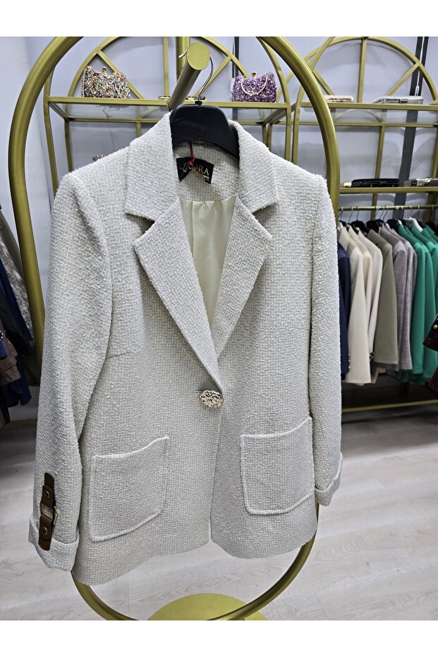 Kadın Simli Blazer Ceket - 1