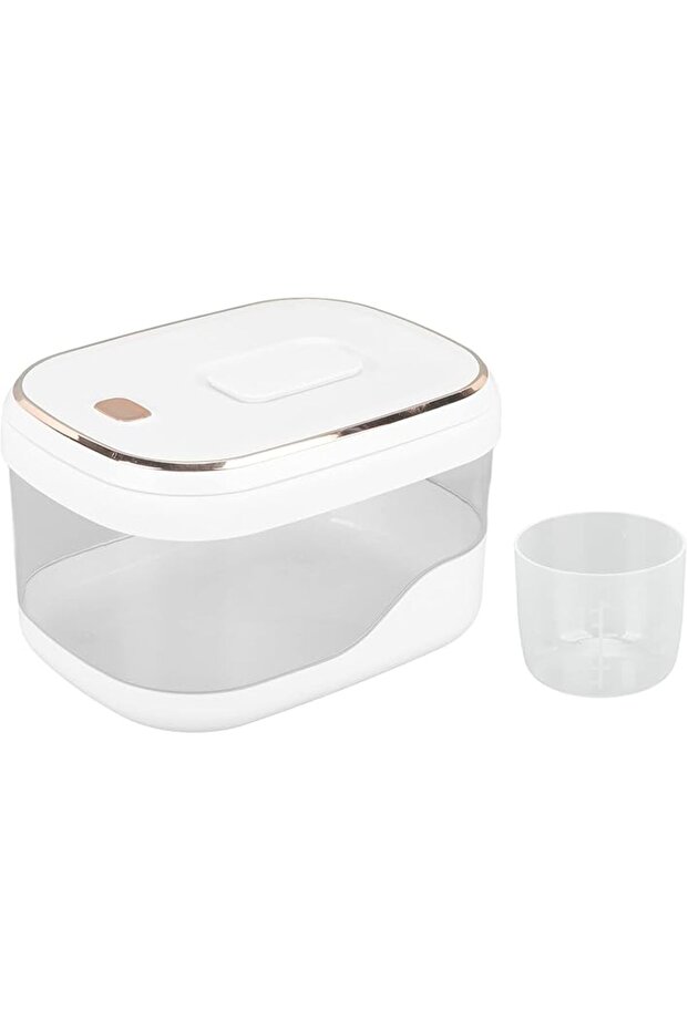 Rice Storage Container Integrted Seling Lrge Cpcity Grin Dispenser Mesuring Cup (5kg)
