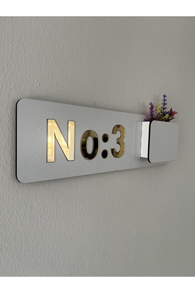 Çiçeklikli Kapı Numarası Ev Hediyesi Otel Site Ev Kapı Numarası - 1