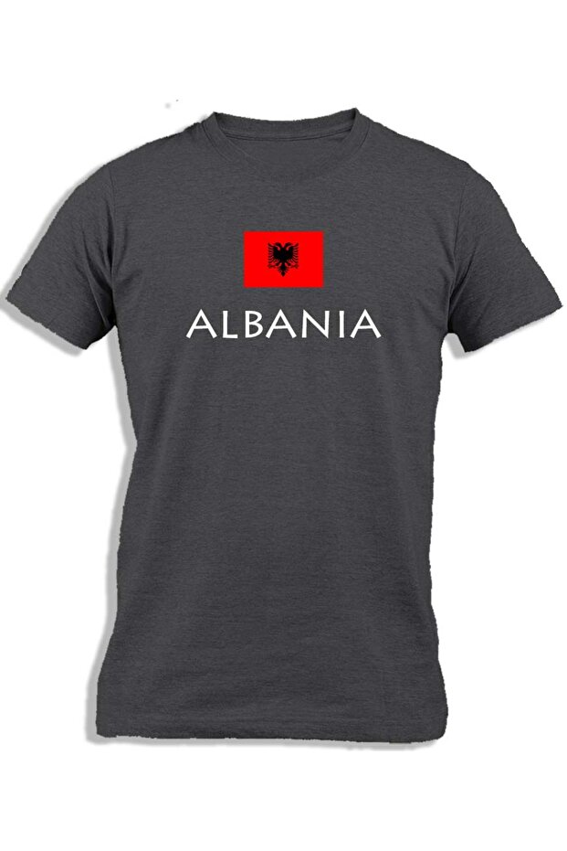 ALBANIA WITH FLAG