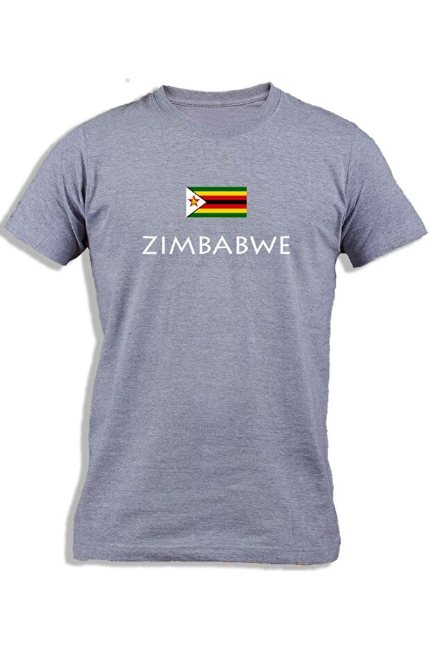 ZIMBABWE WITH FLAG