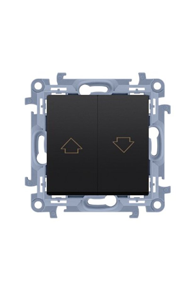 Roller shutter button module 10A 250V screw terminals matt black SIMON10 - 1